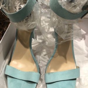 Calvin Klein Vivian Turquoise Suede Heels